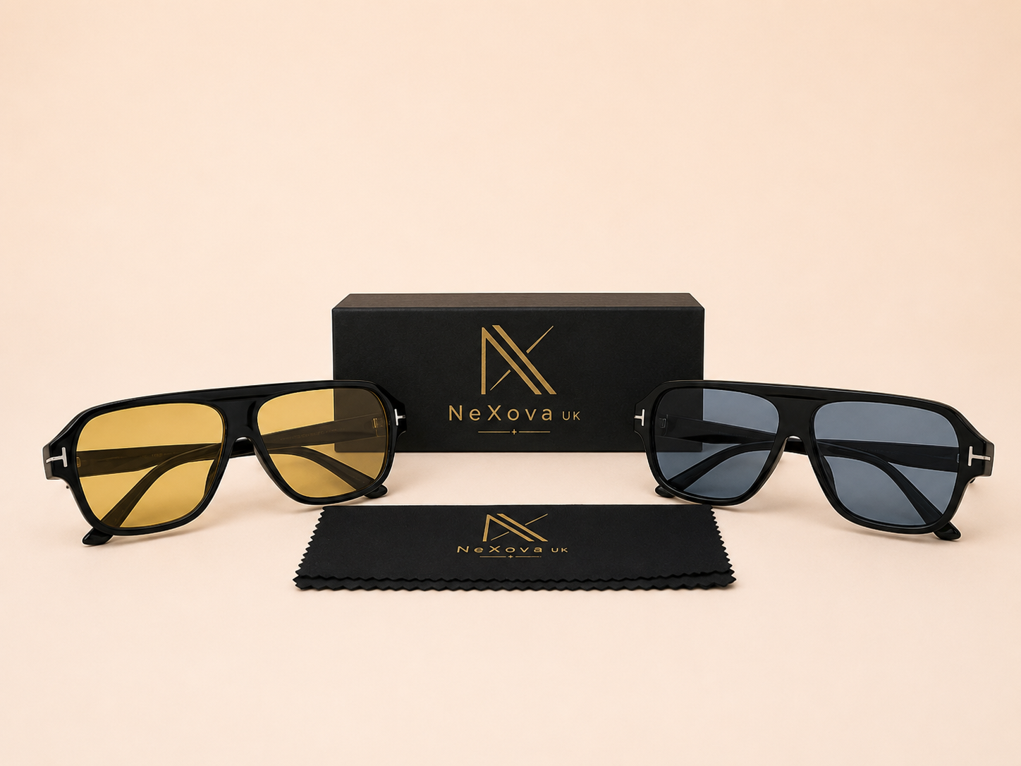 NeXova Premium Bold Square Unisex Sunglasses UV400 | CA Certified 3793 - Image 6