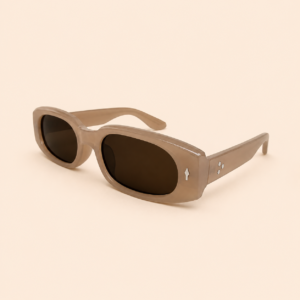 Rectangular unisex sunglasses from NeXova UK with taupe brown frame and brown tinted lenses