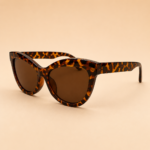Cat eye sunglasses from NeXova UK with tortoiseshell frame and brown tinted lenses