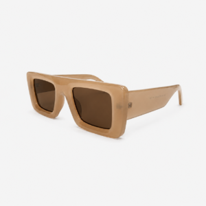 Oversized square unisex sunglasses from NeXova UK with taupe brown frame and brown tinted lenses