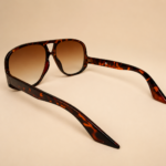Oversized aviator unisex sunglasses from NeXova UK with tortoiseshell frame and brown gradient lenses