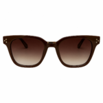 NeXova UK oversized square sunglasses with brown gradient lenses and cream arms