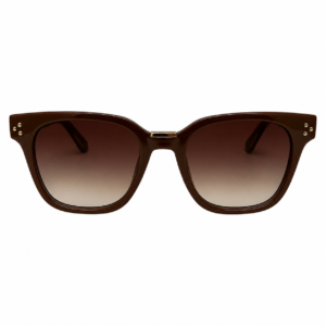 NeXova UK oversized square sunglasses with brown gradient lenses and cream arms