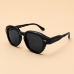 NeXova UK round fashion sunglasses in matt black with brown tinted lenses